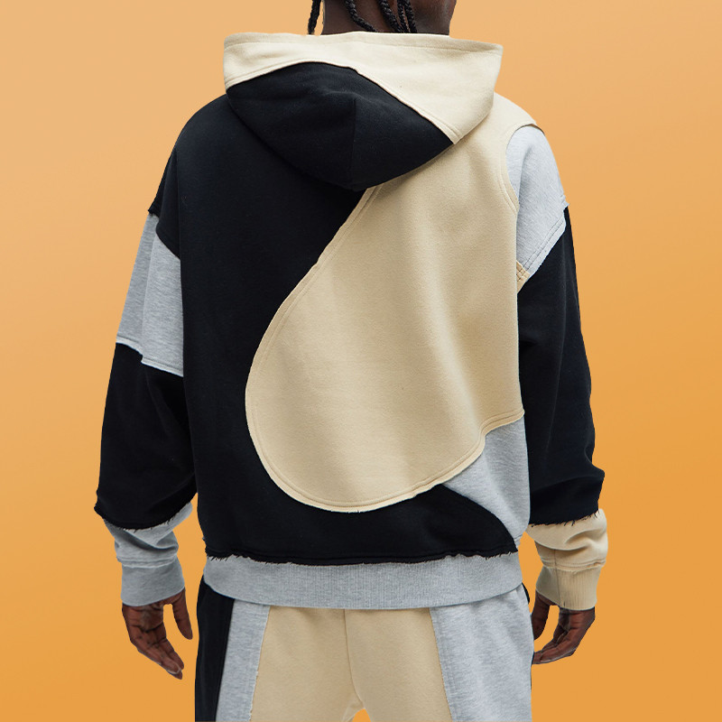 zip up cropped hoodie set