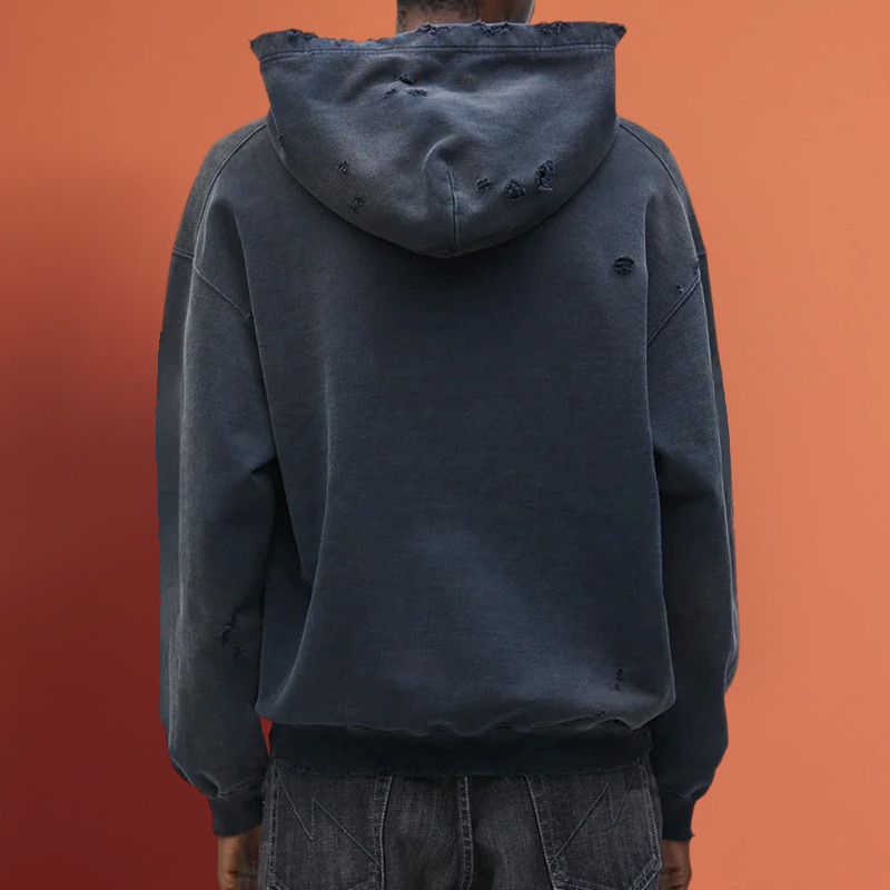 distressed hoodie