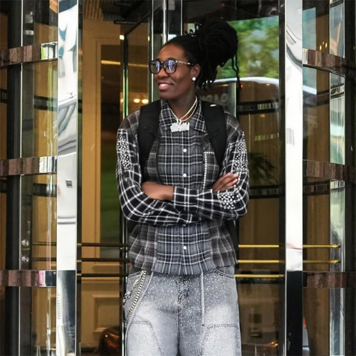 Custom 100% Cotton Shirt | Checked Patchwork Embroidery Logo | OEM Shirt Manufacturer