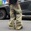 Custom Double-Layer Vintage Jeans | Mud Dyed Design Casual Baggy | Streetwear Supplier