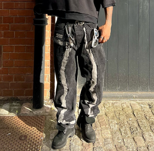 Custom High Quality Distressed Jeans | Vintage Acid Wash Sun Fade Pants | Men Jeans