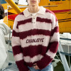 Custom Striped Sweater | OEM High Quality Polo Shirt | Knitted Fleece Embroidered Sweater