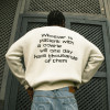 Custom Letter Embroidery Printed Logo Sweater | Oversized Baggy Breathable Pullover | Men's Sweater
