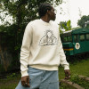 Custom Letter Embroidery Printed Logo Sweater | Oversized Baggy Breathable Pullover | Men's Sweater
