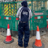OEM Custom Polyester Tracksuits | Patchwork Zip up Jogger Set | Men Windbreaker Tracksuit