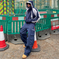 OEM Custom Polyester Tracksuits | Patchwork Zip up Jogger Set | Men Windbreaker Tracksuit