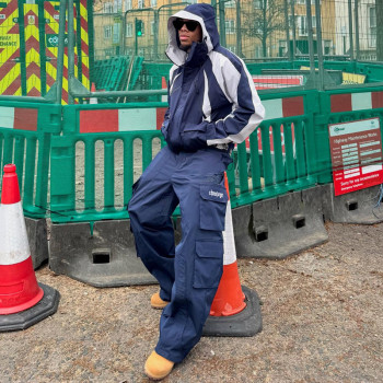 OEM Custom Polyester Tracksuits | Patchwork Zip up Jogger Set | Men Windbreaker Tracksuit