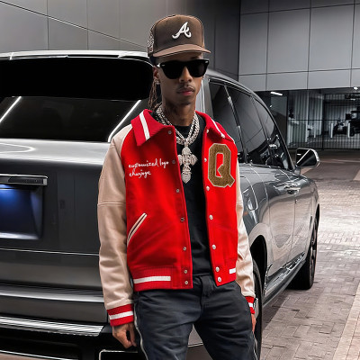 OEM Custom Leather Sleeve Jacket | Bomber Baseball Jacket | Letterman Varsity Men's Jacket