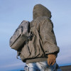Custom Winter Distressed Vintage Jacket | Acid wash sun fade | Streetwear Heavyweight Puffer Jacket