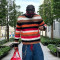 Custom Knitwear Multi Color Sweater | Letter embroidered Mohair Pullover | Sweater Supplier
