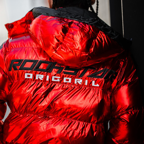 Custom Winter Polyester Down Jacket | Heated Gradient Designer Jacket | Windproof Warm Puffer jacket