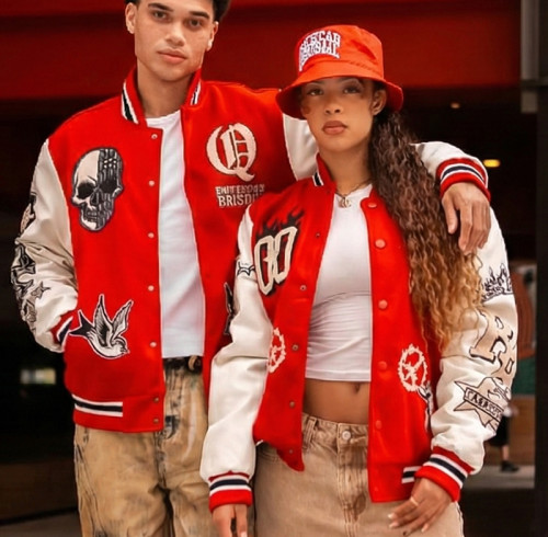 Custom Chenille Embroidered Jacket | Letterman Varsity Unisex's Jacket | Casual Leather Sleeve Jacket