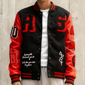 Custom Letterman Winter Jacket | Chenille Embroidered Graphic Jacket | Varsity Baseball Jacket