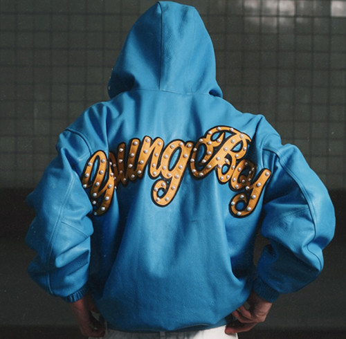 Custom Embossed Logo Jacket | Rhinestone Waterproof Leather Jacket | Men's Casual Jackets