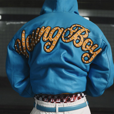 Custom Embossed Logo Jacket | Rhinestone Waterproof Leather Jacket | Men's Casual Jackets