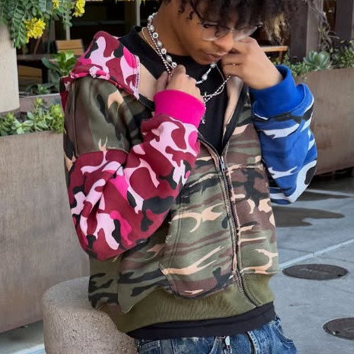 Custom Camo Print Hoodie | Acid Wash Vintage 100% Cotton Hoodie | Oversized Hoodie Manufacturer