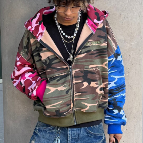 Custom Camo Print Hoodie | Acid Wash Vintage 100% Cotton Hoodie | Oversized Hoodie Manufacturer