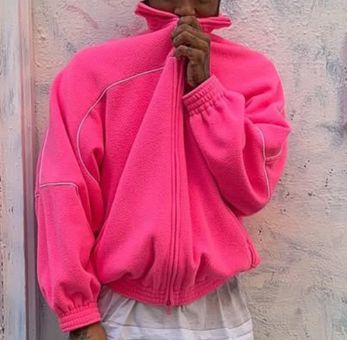 Custom Embroidered Logo Fleece Jacket | High Quality Cotton Thermal Jacket | Plain Blank jackets