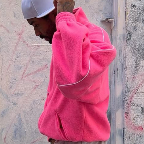 Custom Embroidered Logo Fleece Jacket | High Quality Cotton Thermal Jacket | Plain Blank jackets