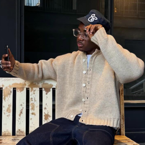 Custom Knitted Cardigan Sweaters | High Quality Plain Sweaters | Print Logo Sweaters