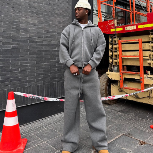 Custom 100% Cotton Tracksuit | Oversize Embroidery Logo Tracksuit | Streetwear Tracksuit Manufacturer