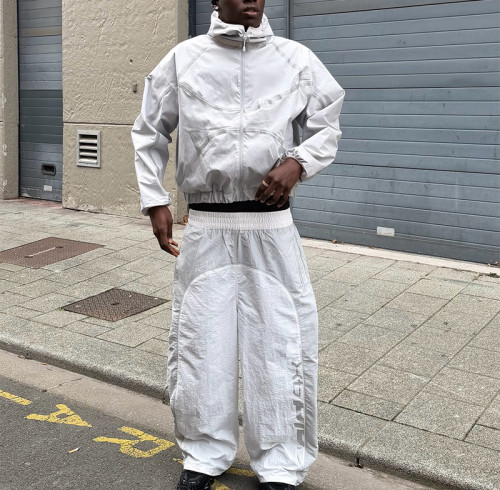 Custom Nylon Polyester Tracksuit | Lightweight Oversized Tracksuit Set | Streetwear Tracksuit