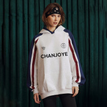 Custom Logo Screen Print Hoodie | Stripe Color Block design Cotton Vintage Hoodie | Streetwear Hoodie Manufacturer