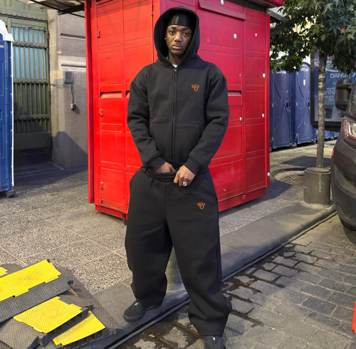 Custom Sport Jogging Tracksuit | Zipper Hoodie Baggy Pants Set | Tracksuit For Men | Chanjoye Manufacturer