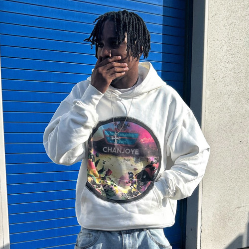 Custom DTG Print Logo Hoodie | Heavyweight 100% Cotton Hoodie | Vintage Streetwear Hoodie