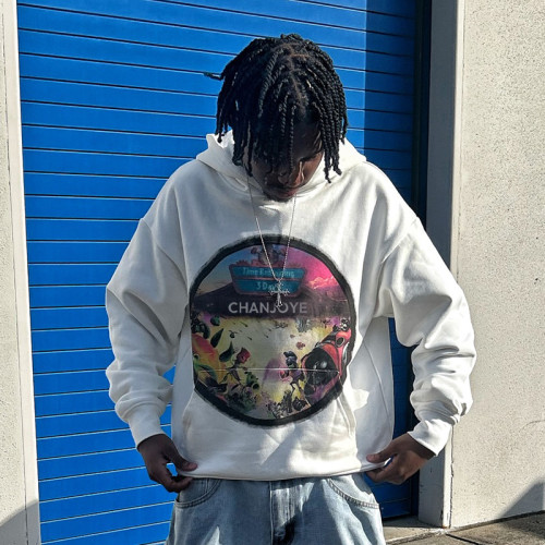 Custom DTG Print Logo Hoodie | Heavyweight 100% Cotton Hoodie | Vintage Streetwear Hoodie