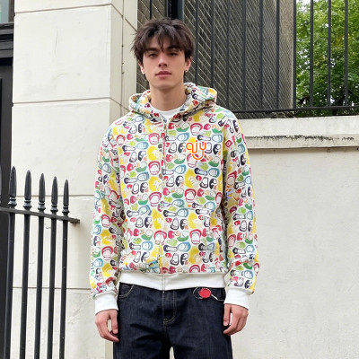 Custom Logo Zip up Hoodie | Heavyweight Oversized Hoodie | Full-pattern Printing Hoodie