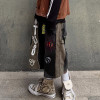 Chanjoye Custom Patchwork Shorts | Washed Loose Fit shorts | Embroidery Denim Shorts