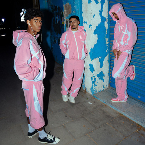 Chanjoye Custom Zipper Jacket Baggy Pants Set | Nylon Sports Tracksuit | Windbreaker tracksuit
