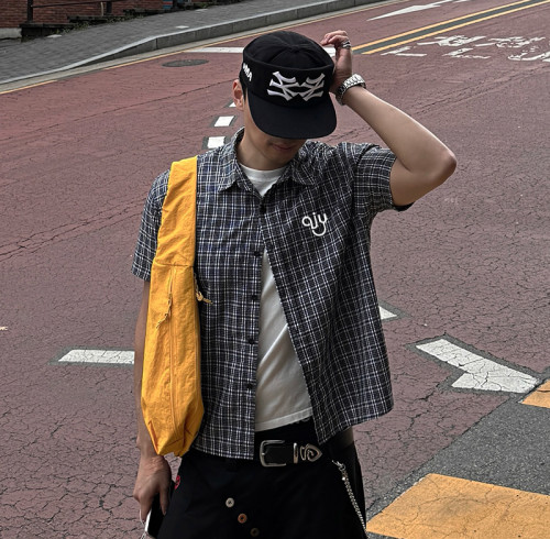 Chanjoye Plaid Casual Shirt | Manufacturer Custom Logo Shirt | Streetwear Crop Fit Shirt