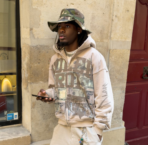 Custom Screen Print Logo Hoodie | Oversize Heavyweight Cotton Hoodie | Acid Wash Streetwear Hoodie