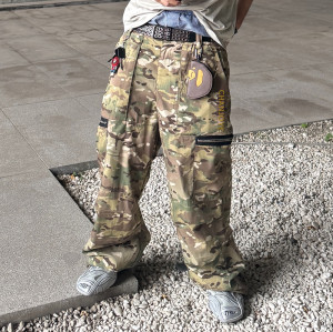 Custom Camo Print Jeans | Wide leg Casual Cargo Men Pants | Streetwear Designer Pants