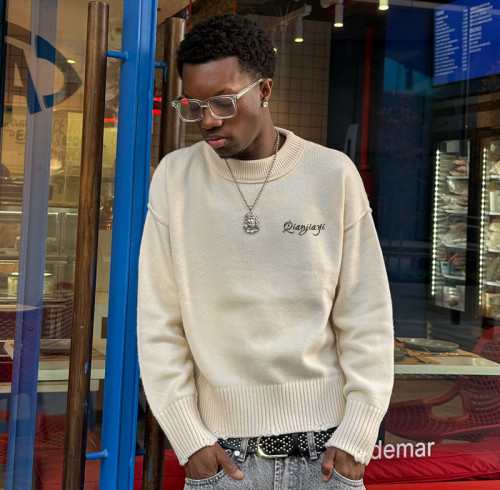 Chanjoye Custom Knitted Sweater | Casual Solid Color Men Sweater Manufacturer | Pullover Sweater Supplier