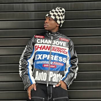 Chanjoye Custom Digital Print Leather Jacket | OEM Motorcycle Jacket | Premium Streetwear Jacket Wholesale