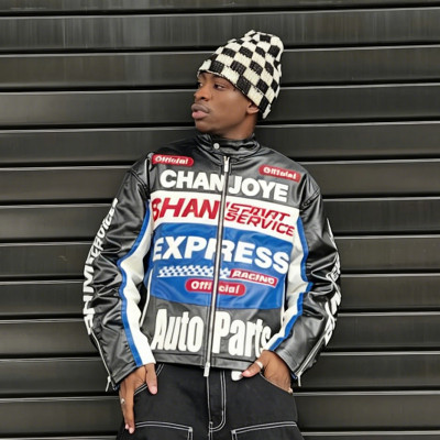 Chanjoye Custom Digital Print Leather Jacket | OEM Motorcycle Jacket | Premium Streetwear Jacket Wholesale