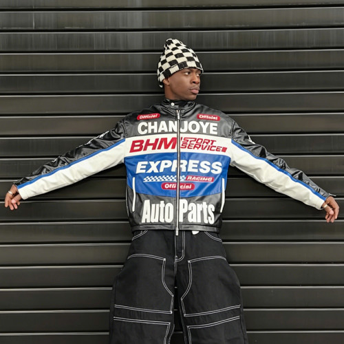 Chanjoye Custom Digital Print Leather Jacket | OEM Motorcycle Jacket | Premium Streetwear Jacket Wholesale