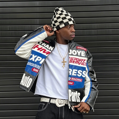 Chanjoye Custom Digital Print Leather Jacket | OEM Motorcycle Jacket | Premium Streetwear Jacket Wholesale