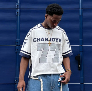 Custom DTG Print  Logo T-shirt | Oversized Football Jersey T-shirt | Men's Streetwear T-shirt