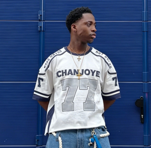 Custom DTG Print Logo T-shirt | Oversized Football Jersey T-shirt | Men's Streetwear T-shirt