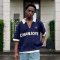 Chanjoye Wholesale Custom Logo Tee | Casual V-neck Polo T-shirt | Screen Print Knit T-shirt