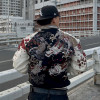 Chanjoye Custom Logo Varsity Jacket | Dragon Embroidery Bomber Jacket | Men Leather Jackets