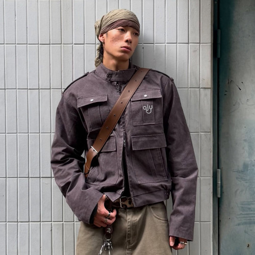 Custom Streetwear Jacket | Manufacturer Denim Cargo Jacket | OEM High Quality Jacket Chanjoye