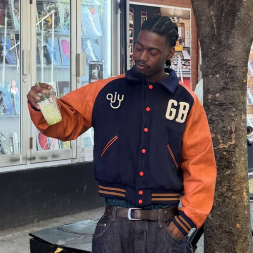 OEM Custom Leather Sleeve Jacket | Bomber Baseball Jacket | Letterman Varsity Men's Jacket