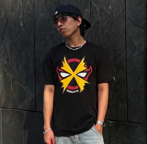 Custom Graphic Print Logo T-shirt | Thick 100% Cotton Oversize T-shirt | Men's Streetwear T-shirt