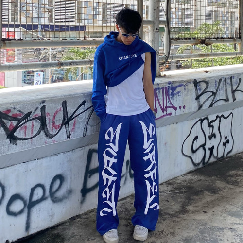 Chanjoye Custom Men Sweatpants | Screen Print Streetwear Sweatpants | High Quality Baggy Wide Leg Pants