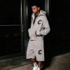Custom Zipper Hoodie Baggy Shorts Set | Tracksuit For Men | Heavyweight Cotton Blend Fleece Tracksuit